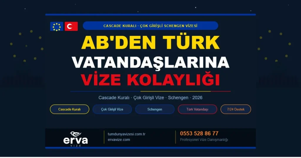 AB Vize Kolaylığı 2026 - Türk Vatandaşları İçin Cascade Kuralı ve Yeni Vize Rejimi