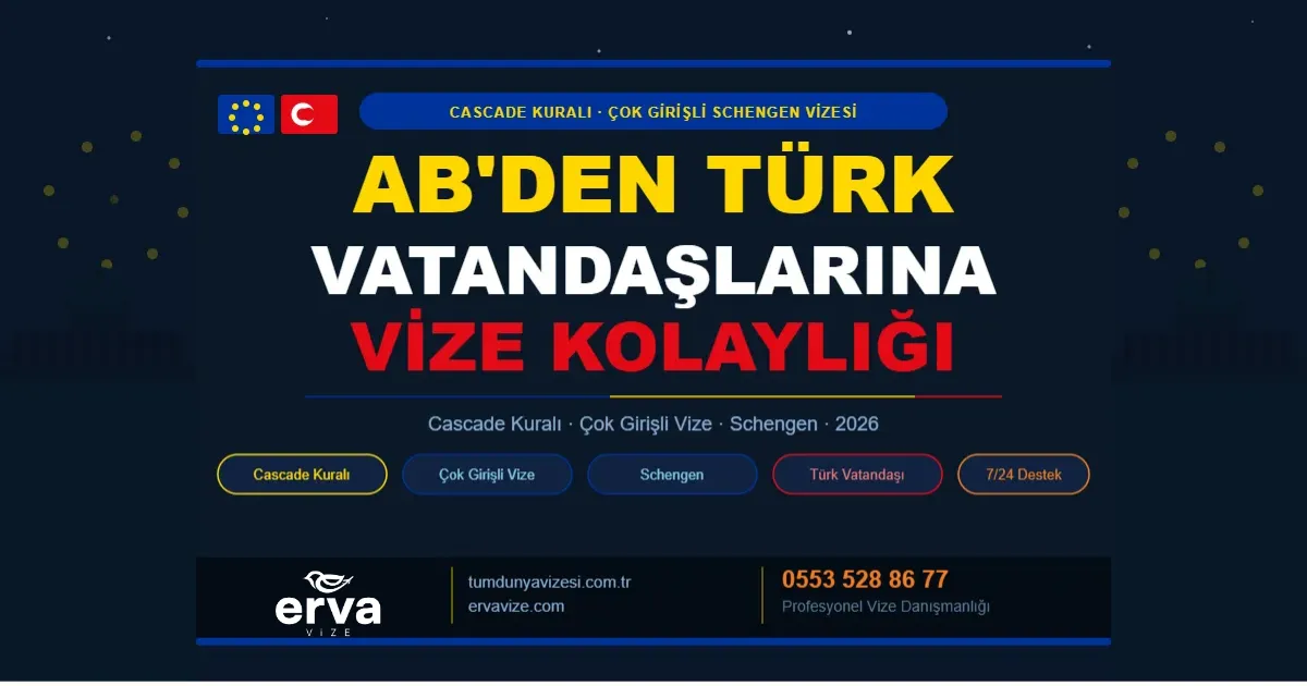 AB Vize Kolaylığı 2026 - Türk Vatandaşları İçin Cascade Kuralı ve Yeni Vize Rejimi