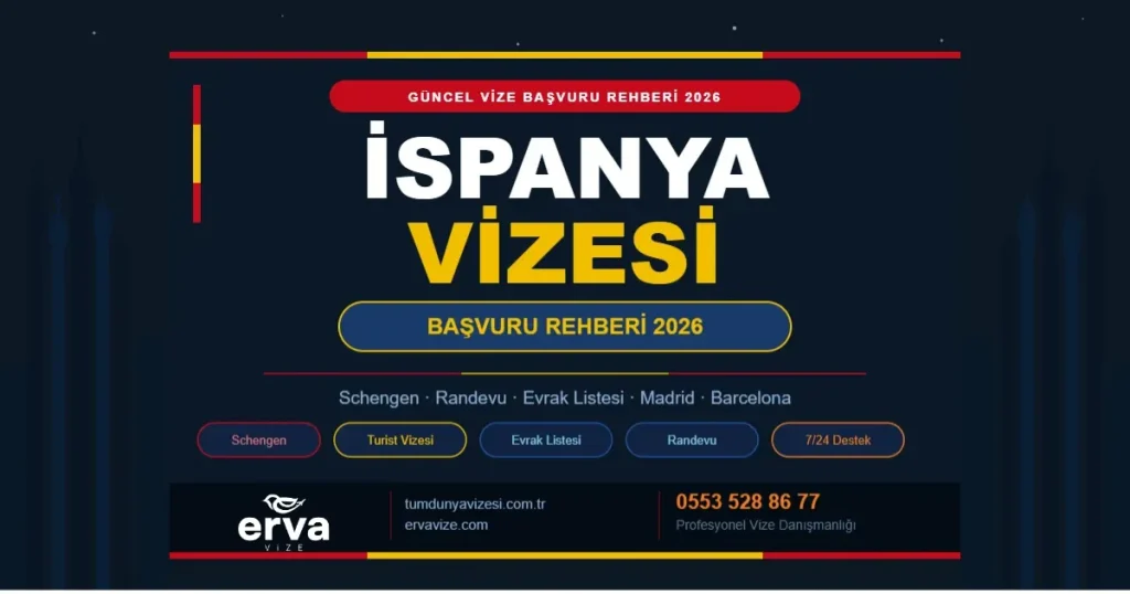 İspanya Vize Başvuru Rehberi 2026 - Erva Vize BLS International
